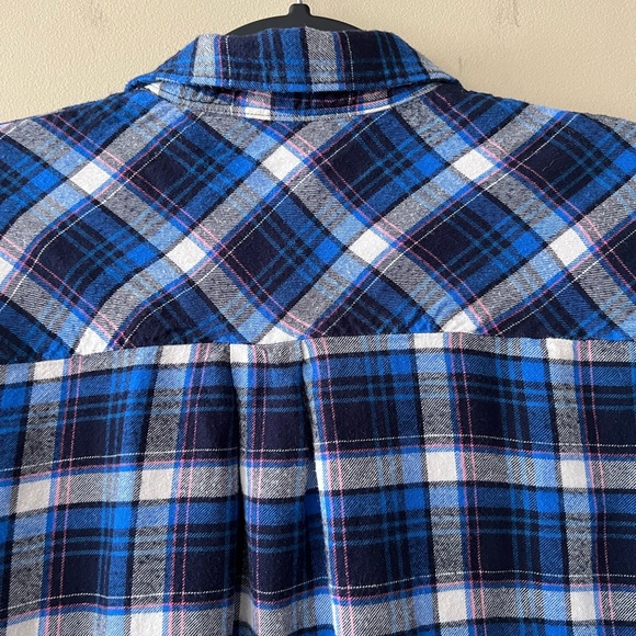 Gap Navy/Blue/White/Pink Plaid l/s Shirt - Picture 7 of 9